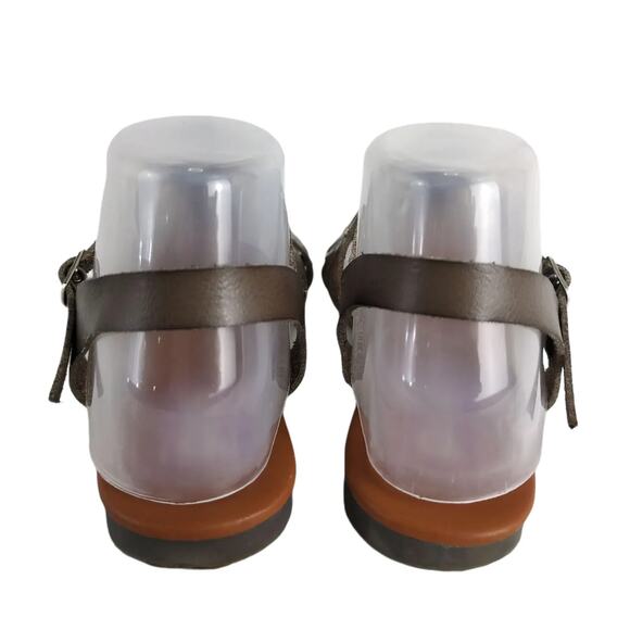 POP Ecstatic Women's 8 Taupe Faux Leather Slingback Strap Flat Sandals - Picture 8 of 10